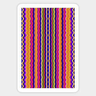 Wavy Colorful Stripes Sticker